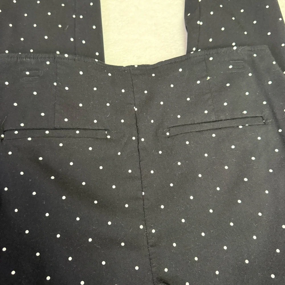 A New Day size 12 Black Pants with White Polka Dots hidden side zipper - Picture 4 of 9